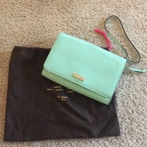 Kate spade crossbody clutch mint